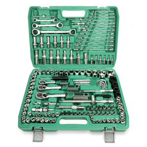Set di 151 pezzi di chiavi a bussola per meccanici manuali professionali Set di strumenti di riparazione 151 in 1 per auto, moto e biciclette